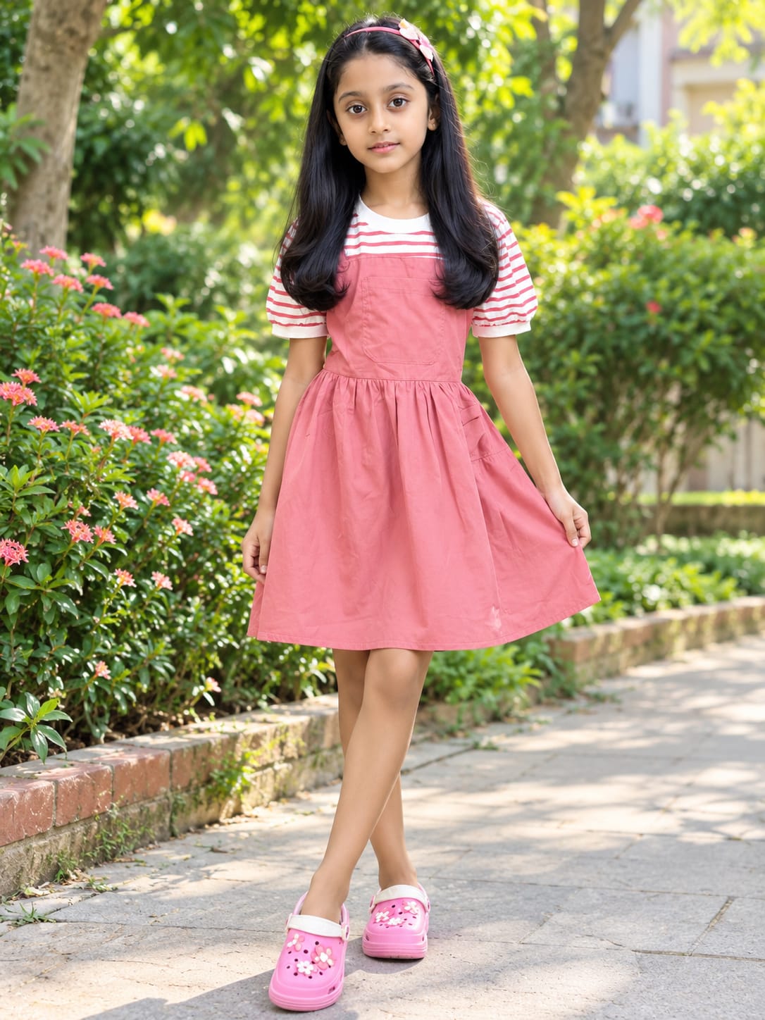 Girls’ Fancy Cotton Frock - 04